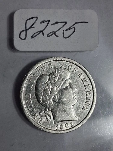 1901-P Barber Dime — photo from the most recent tracked eBay sale