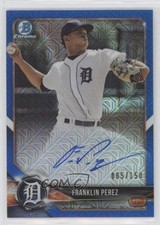 2018 Bowman Chrome Prospect HTA Blue Mojo Refractor /150 Franklin Perez Auto fv8