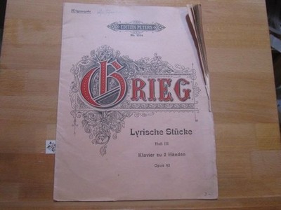 Lyrische Stücke, Heft III Klavier zu 2 Händen Opus 43 Grieg, Edvard :