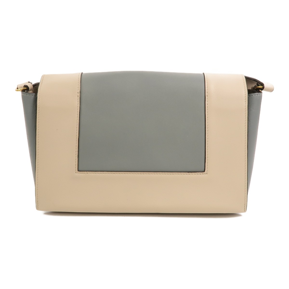 CELINE GHW Frame Bag Shoulder Bag 180263AQO Calfskin Leather Blue