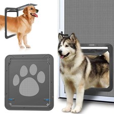 Dog Cat Magnetic Flap Screen Door Pet Puppy Magnetic Lockable Entry Gate Frame