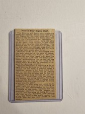 St. Louis Browns vs Detroit Tigers Hugh Duffy 1910 Baseball Article