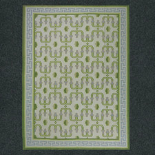 Modern Custom Cotton Kilim Dhurrie Rug Color Beige and Green Handmade Carpet Rug