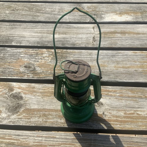 Vintage Sears Flügelrad Nr. 350 8" Green Lantern Petroleumlampe - Bild 2 von 9