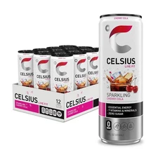 TWO 12 PACKS Celsius Sparkling Cherry Cola Energy Drink 24 total cans 