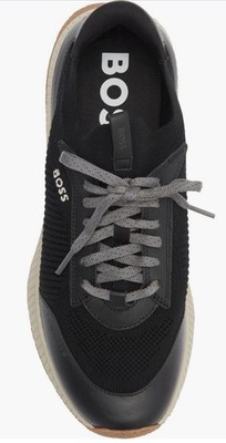 HUGO BOSS TTNM EVO SLON Mens Sneakers Size 10 Shoes Black
