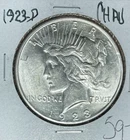 1923-D PEACE SILVER DOLLAR  ~  CH AU   ~NICE COIN~