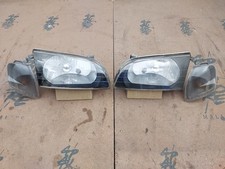 JDM 95-00 Toyota Starlet EP91 Smoke Headlights Headlamp Cornerligh Smoke Set OEM