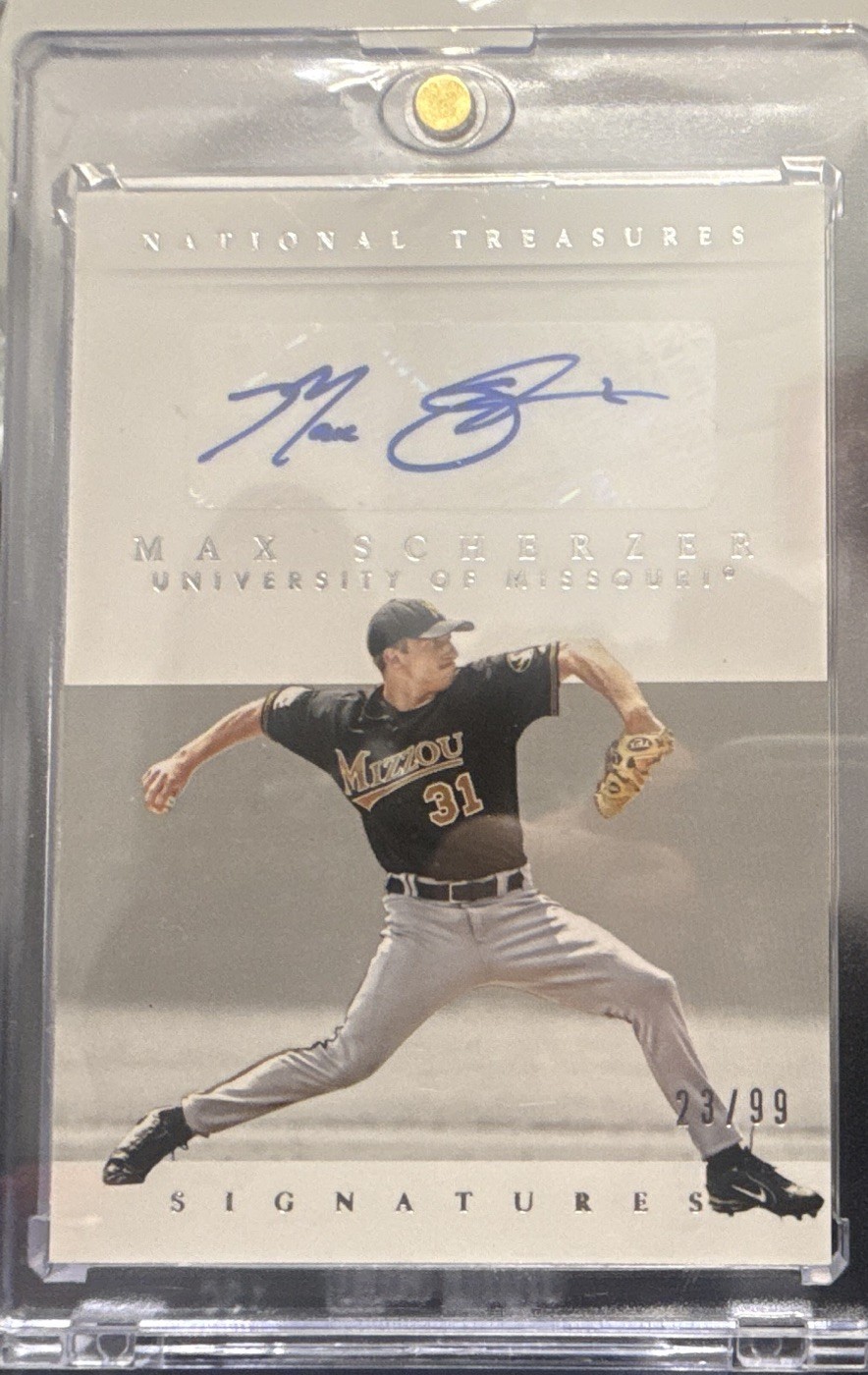 Panini 2015 National Treasures College Signatures Max Scherzer Auto #47 /99