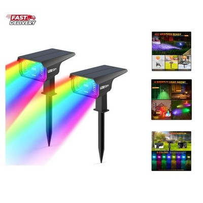 Solar Outdoor Lights,40 LEDs Color Changing RGB Solar Landscape Path Lights,U...