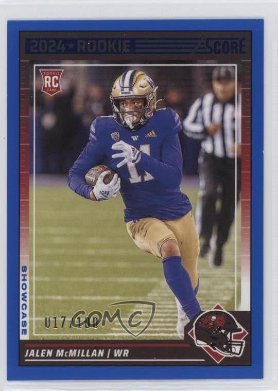 2024 Score Rookies Showcase 17/100 Jalen McMillan #380 Rookie RC o8g