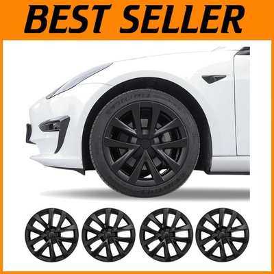 #ad Model 3 Aero Wheel Cover Set 4 Snap On Hubcaps for Stunning Look amp; Protection $316.23