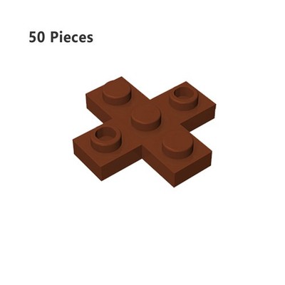 15397 Plate 3X3 Cross Reddish Brown Bricks 50PCS Bricks, Pieces & Parts