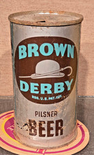 1939 BROWN DERBY IRTP FLAT TOP BEER CAN COLUMBIA BRWG TACOMA WASHINGTON OI EMPTY