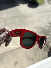 RAY-BAN RB0840S Mega Wayfarer Bio-Based Sunglasses Red/Grey NEW $191