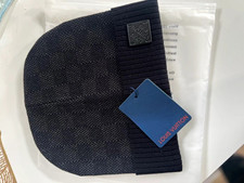 Louis Vuitton Men s Black Monogram Beanie Hat One Size Designer