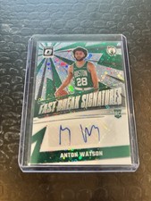 2024-25 Panini Donruss Optic Anton Watson RC Rookie Fast Break Signatures Auto