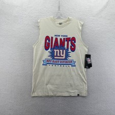 47 Brand New York Giants NFC East Division Muscle Tee Mens Medium Cream NFL New