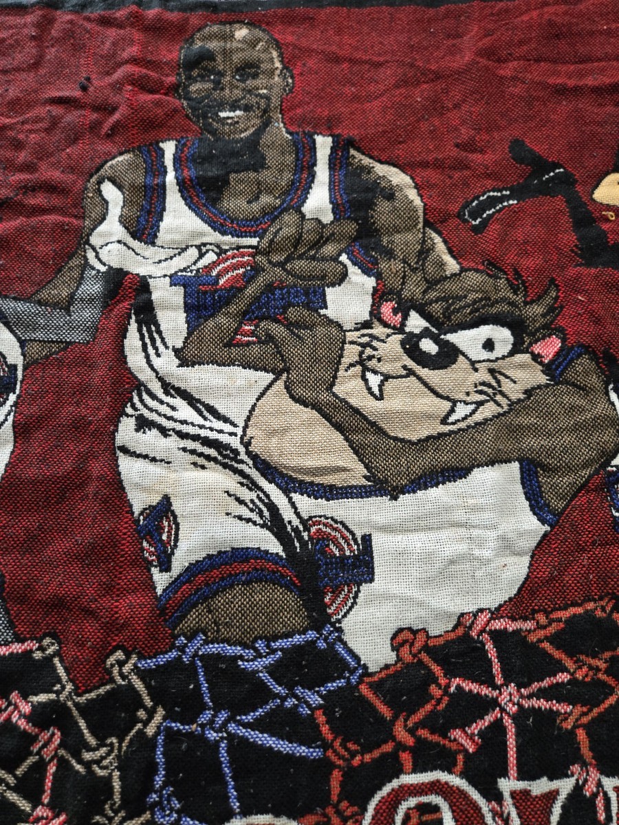 Vintage Space Jam Michael Jordan Looney Tunes Tune Squad Throw