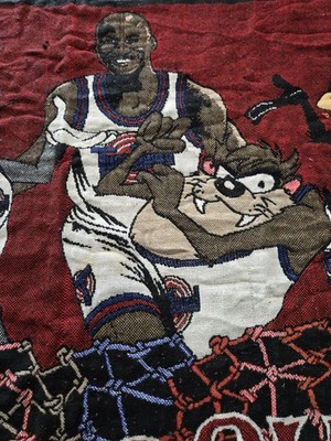 Vintage Space Jam Michael Jordan Looney Tunes Tune Squad Throw