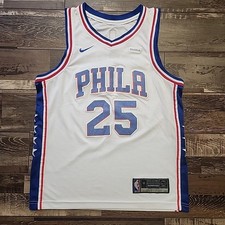 Nike Dri Fit Ben Simmons 25 Philadelphia 76ers Icon Swingman Jersey Youth Medium