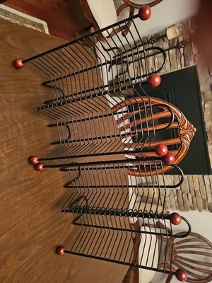 Vintage Cd Storage Tower Rack 2- 40 Disc Holder Metal Wire Organizer.