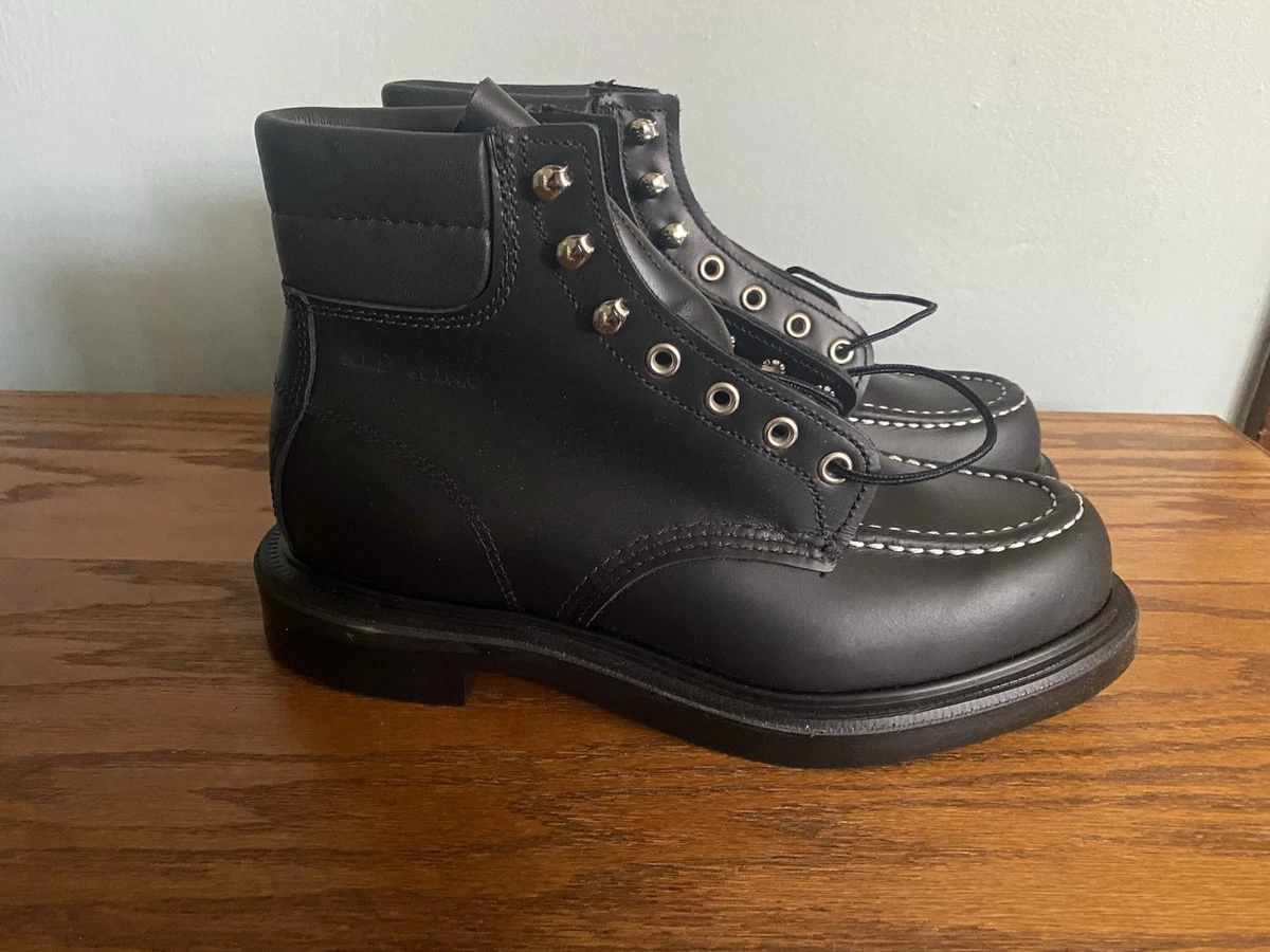 Red Wing Shoes Men\'s Black Prairie Heritage Classic Moc Toe Boots Size 8.5D NWB Official Red Wing B/S/T for October 2024 : r/RedWingShoes main image 4