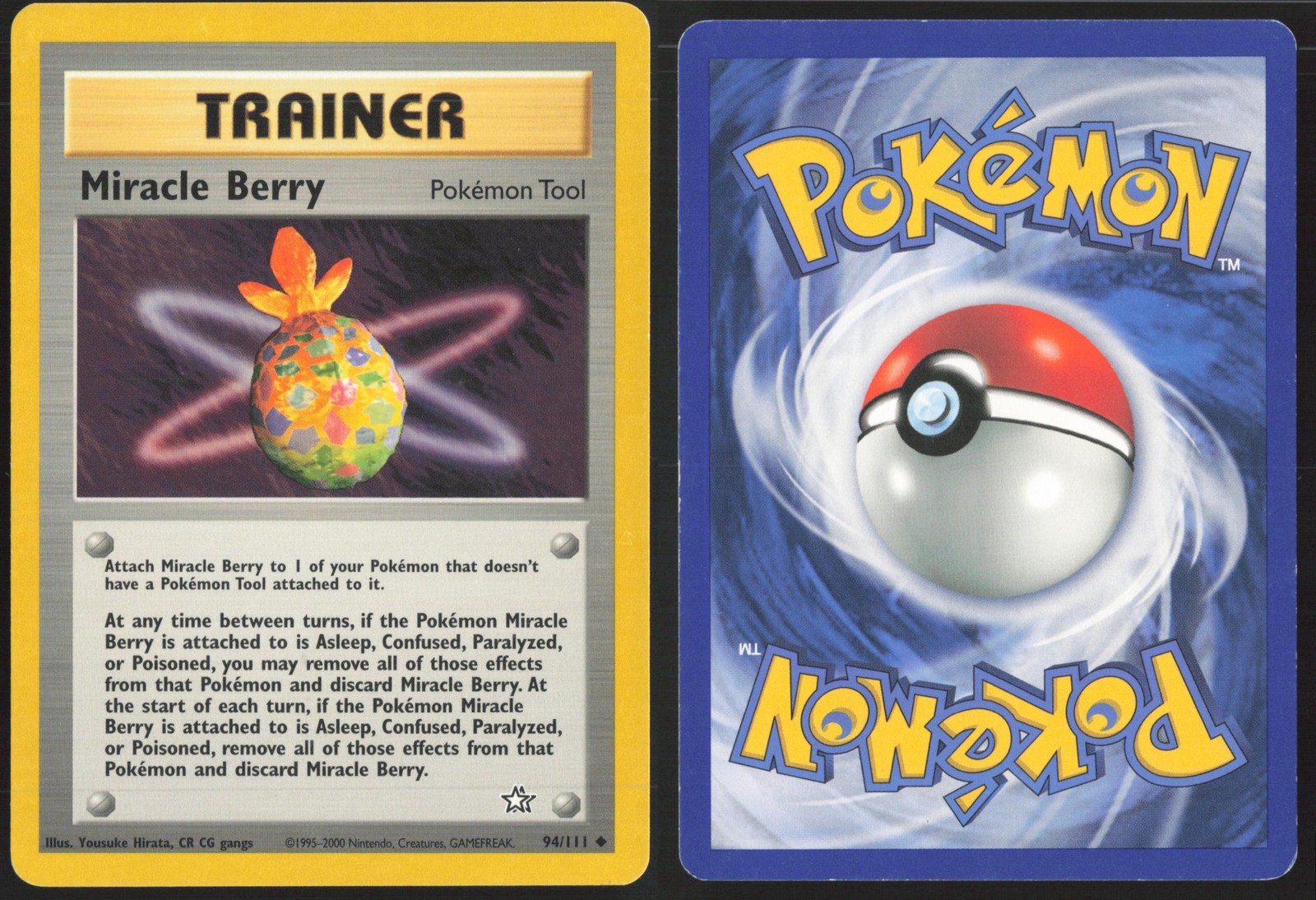 Pokemon TCG | Miracle Berry 94/111 | Neo Genesis Uncommon | Lightly Played