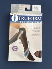 Truform Compression Knee Stockings, 8-15 Women's Open Toe Taupe- Small 1762TP-S
