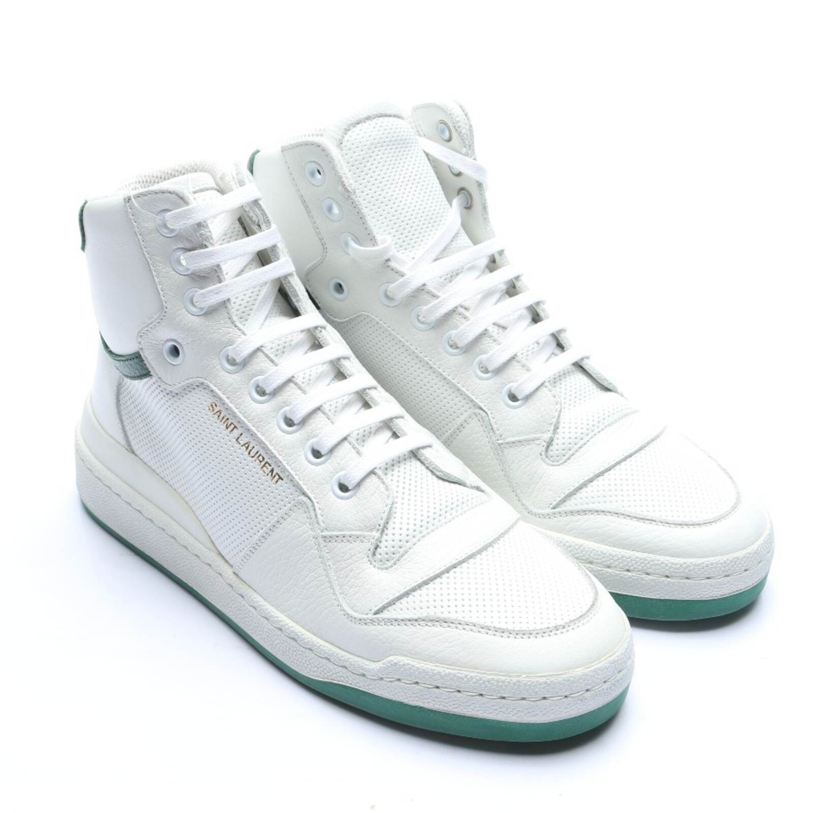 Sneakers alte Saint Laurent bianco verde 38 5 euro