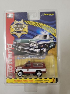Auto World 1977 Chevy Blazer - Palm Beach Florida Police HO Scale Slot Car SC397