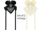 Tokyo Disney Minnie Ears Headband Set  Lace Veil Haunted Mansion Look Halloween