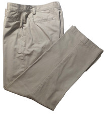 Lands' End Women's Fit 3 Chino Straight Leg Pants Size 12 Khaki Tan