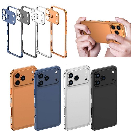 For iPhone 17 Pro Max Aluminum Bumper Frame Case +Metal lens Film❀ - Picture 3 of 22