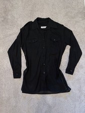 Vintage Yves Saint Laurent Sheer Black Button Up - Pocket Detail - FR40