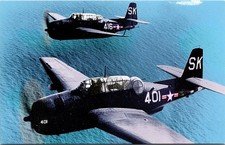 Grumman TBF-3 Avengers World War II UNP Chrome Postcard XG7