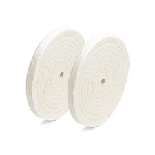 1 Pack 8Inch Buffing Polishing Wheel 50 Ply White 200mm 5/8 inch Arbor White