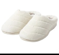 Dearfoams with Memory Foam Women's Slipper Cream Size Large 9-10