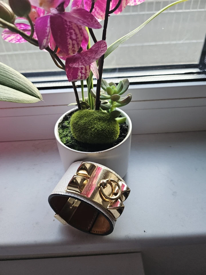 Hermes Armband Kelly  Dog De Chien Weiss /Gold - Bild 4 von 4