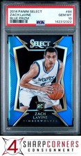 2014 PANINI SELECT BLUE PRIZM #84 ZACH LaVINE RC #/249 PSA 10