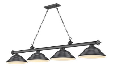 Cordon 4-Light Linear Pendant Light In Bronze Plate