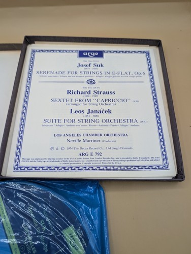 Suk Strauss Janáček - Los Angeles Chamber Orchestra Serenade Suite Reel to Reel - Picture 4 of 6