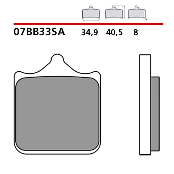 Brembo VORDERRADBREMSBELAGE-KIT Fur Benelli Tnt R160 1130 10-14-COD. 07BB33SA-image
