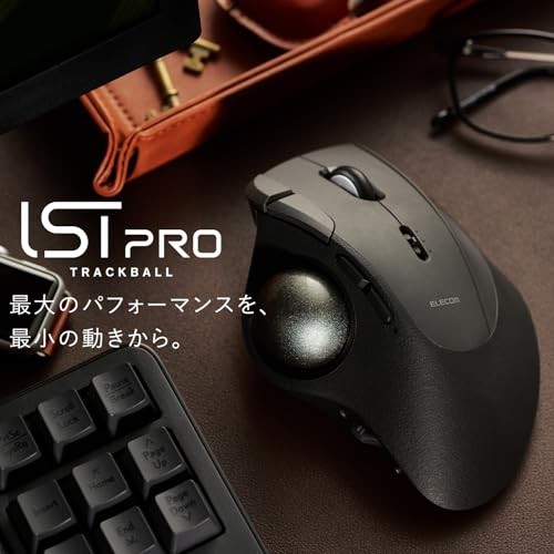 ELECOM Trackball Mouse IST PRO Multi-Connection Bluetooth Wireless