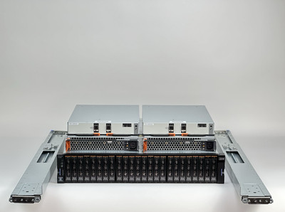 IBM Storwize V7000 Gen2 14.4TB 24x 600GB 15k Expansion 24x 2076-24F 2x PSU Rails