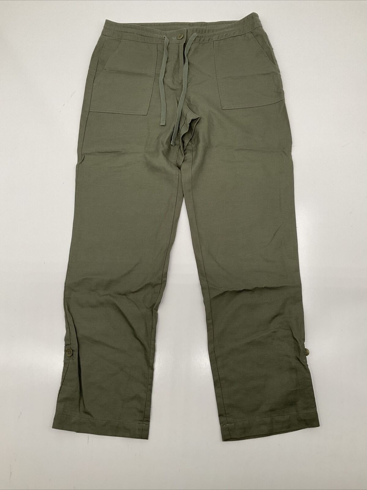 Talbots Pull On Drawstring Linen Blend Pants Wome… - image 1