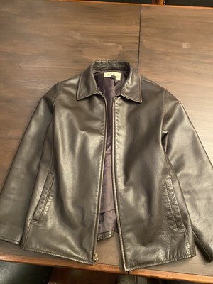 Eddie Bauer Legend Stine Dark Brown Leather Jacket Women's Size XL