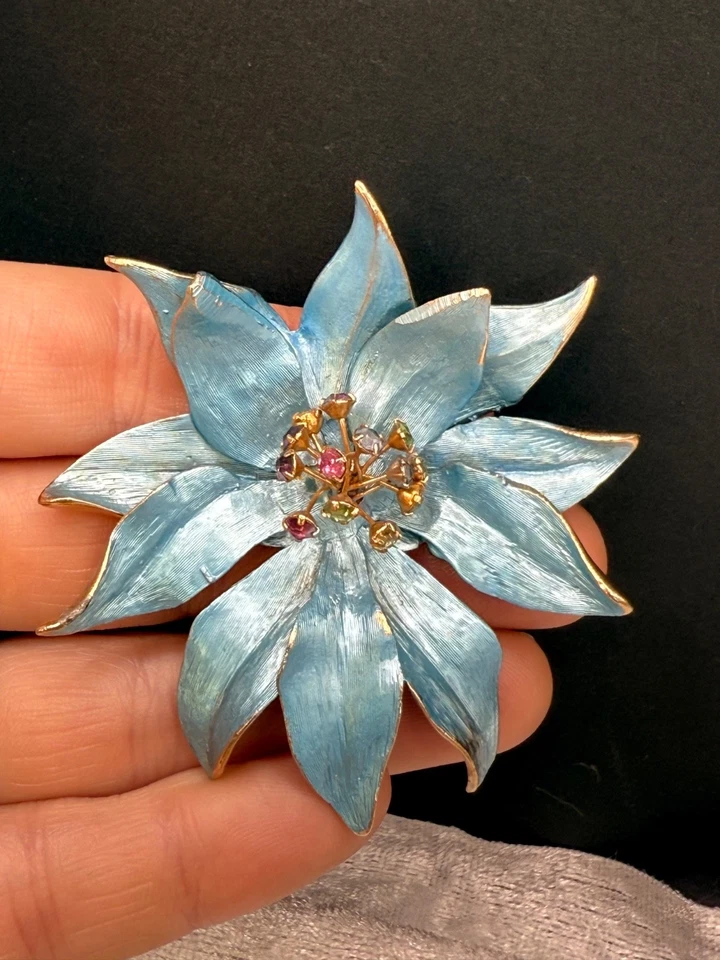 Vintage Brooch Lot Flower Dog Angel Fruit Cameo - Image 3 of 4