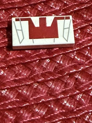 LEGO 3069px47 White Tile 1 x 2 from Set 4487 Star Wars Jedi Starfighter & Slave