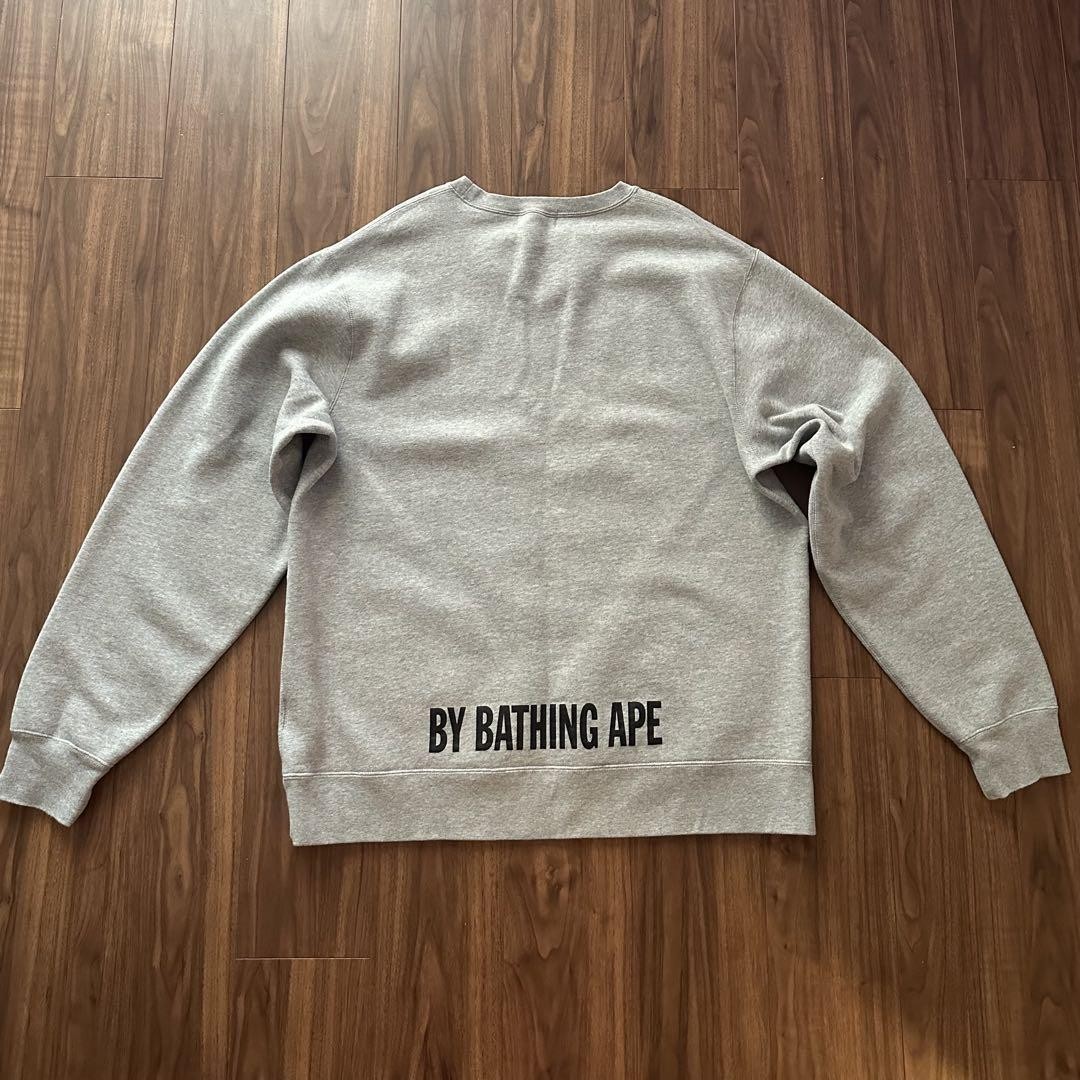 A BATHING APE BAPE Sweatshirt Gray Pullover Men's 3XL Used Good